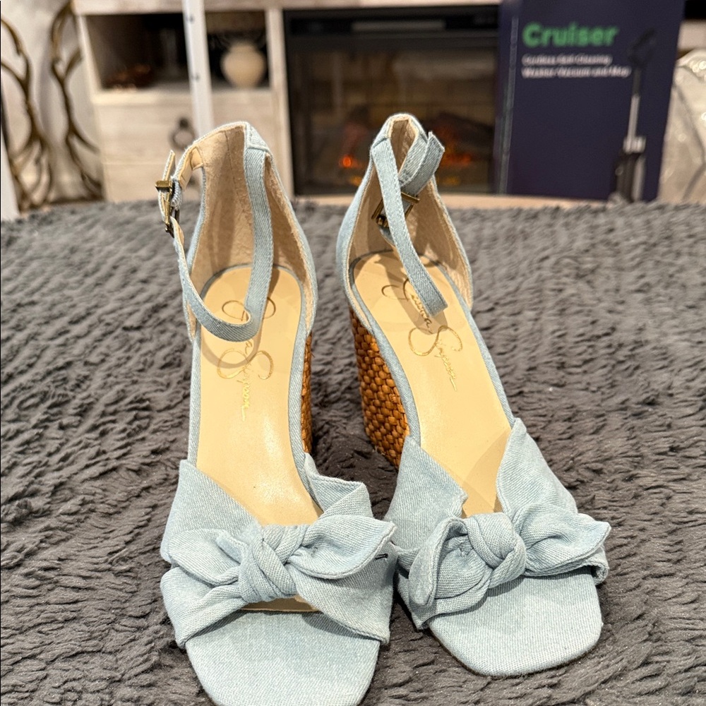 Jessica Simpson Light Blue Bow Women Shoes